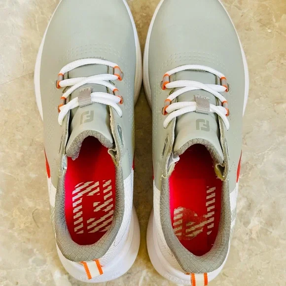 EUC! Footjoy Fuel Womens 6.5M Spikeless Golf Shoes Sneakers Grey/Pink Leather. - Picture 9 of 10